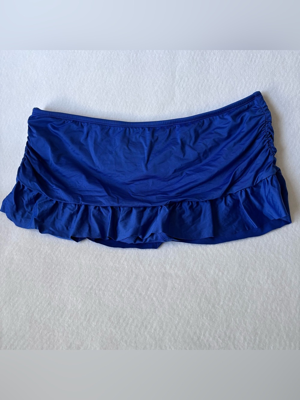 Apt. 9 Royal Blue Ruched Ruffle Edge Swim Skirtini Bottom XL